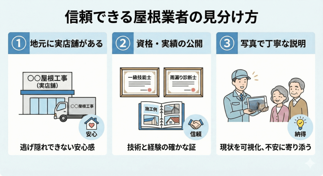 屋根修理業者の見分け方