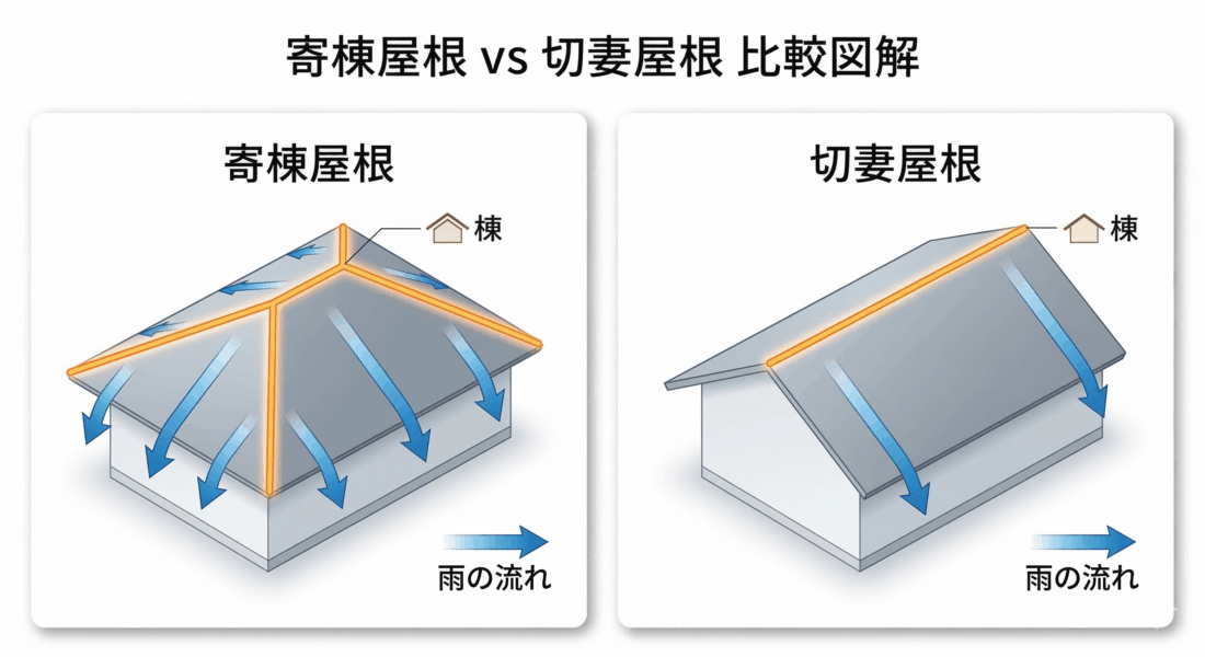 寄棟屋根 切妻屋根